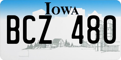 IA license plate BCZ480