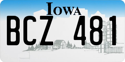 IA license plate BCZ481