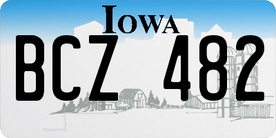 IA license plate BCZ482