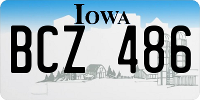 IA license plate BCZ486