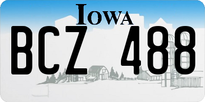 IA license plate BCZ488