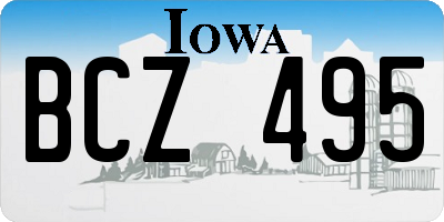 IA license plate BCZ495