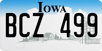 IA license plate BCZ499