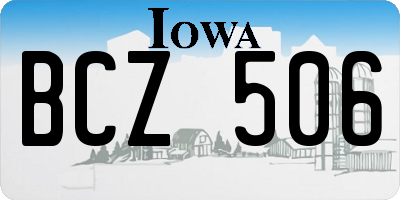 IA license plate BCZ506