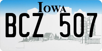 IA license plate BCZ507