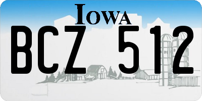 IA license plate BCZ512