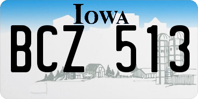 IA license plate BCZ513