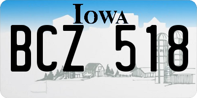 IA license plate BCZ518