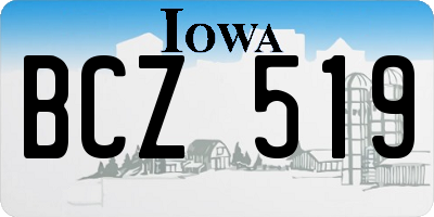 IA license plate BCZ519