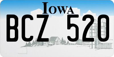 IA license plate BCZ520