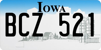 IA license plate BCZ521