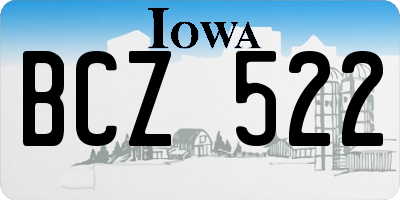IA license plate BCZ522