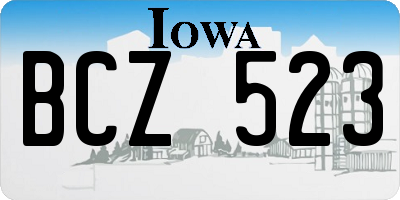 IA license plate BCZ523