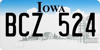 IA license plate BCZ524