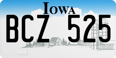 IA license plate BCZ525