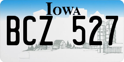 IA license plate BCZ527