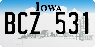 IA license plate BCZ531
