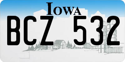 IA license plate BCZ532