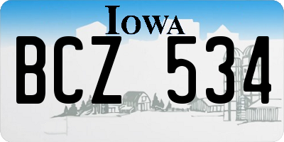 IA license plate BCZ534