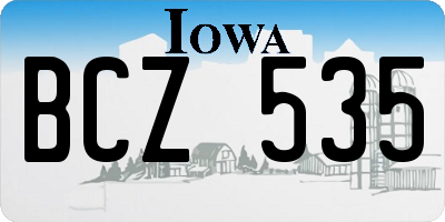 IA license plate BCZ535