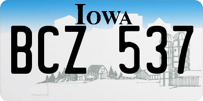 IA license plate BCZ537