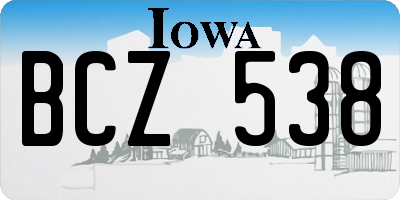 IA license plate BCZ538
