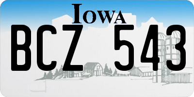IA license plate BCZ543