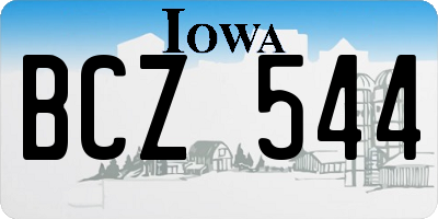 IA license plate BCZ544