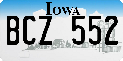 IA license plate BCZ552