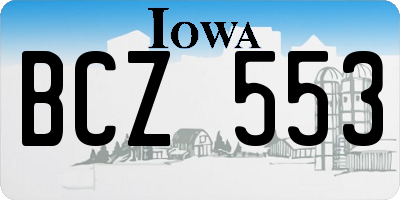 IA license plate BCZ553