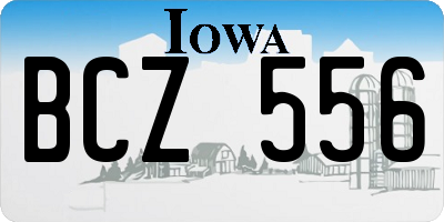 IA license plate BCZ556