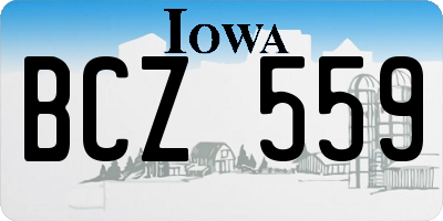 IA license plate BCZ559
