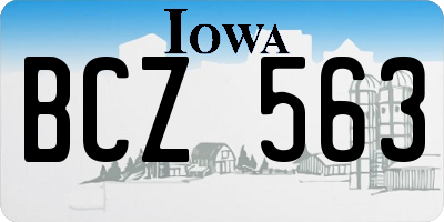 IA license plate BCZ563