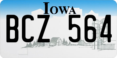 IA license plate BCZ564