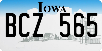 IA license plate BCZ565