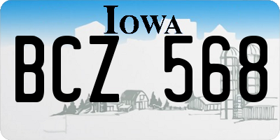 IA license plate BCZ568