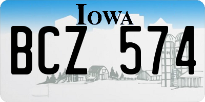 IA license plate BCZ574