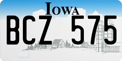 IA license plate BCZ575