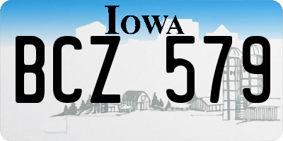 IA license plate BCZ579