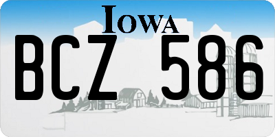 IA license plate BCZ586