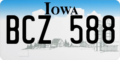 IA license plate BCZ588
