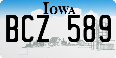 IA license plate BCZ589