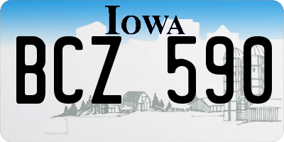 IA license plate BCZ590