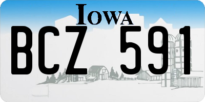IA license plate BCZ591