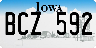 IA license plate BCZ592