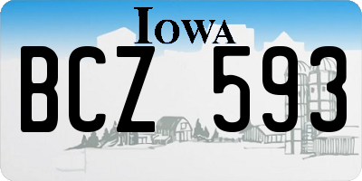 IA license plate BCZ593