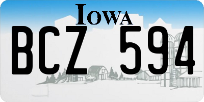 IA license plate BCZ594