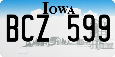 IA license plate BCZ599
