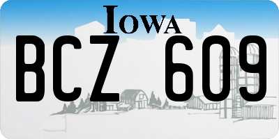 IA license plate BCZ609