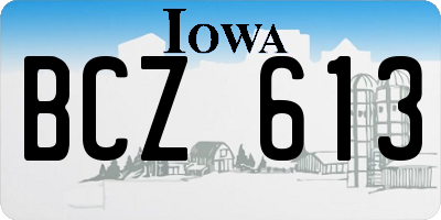 IA license plate BCZ613